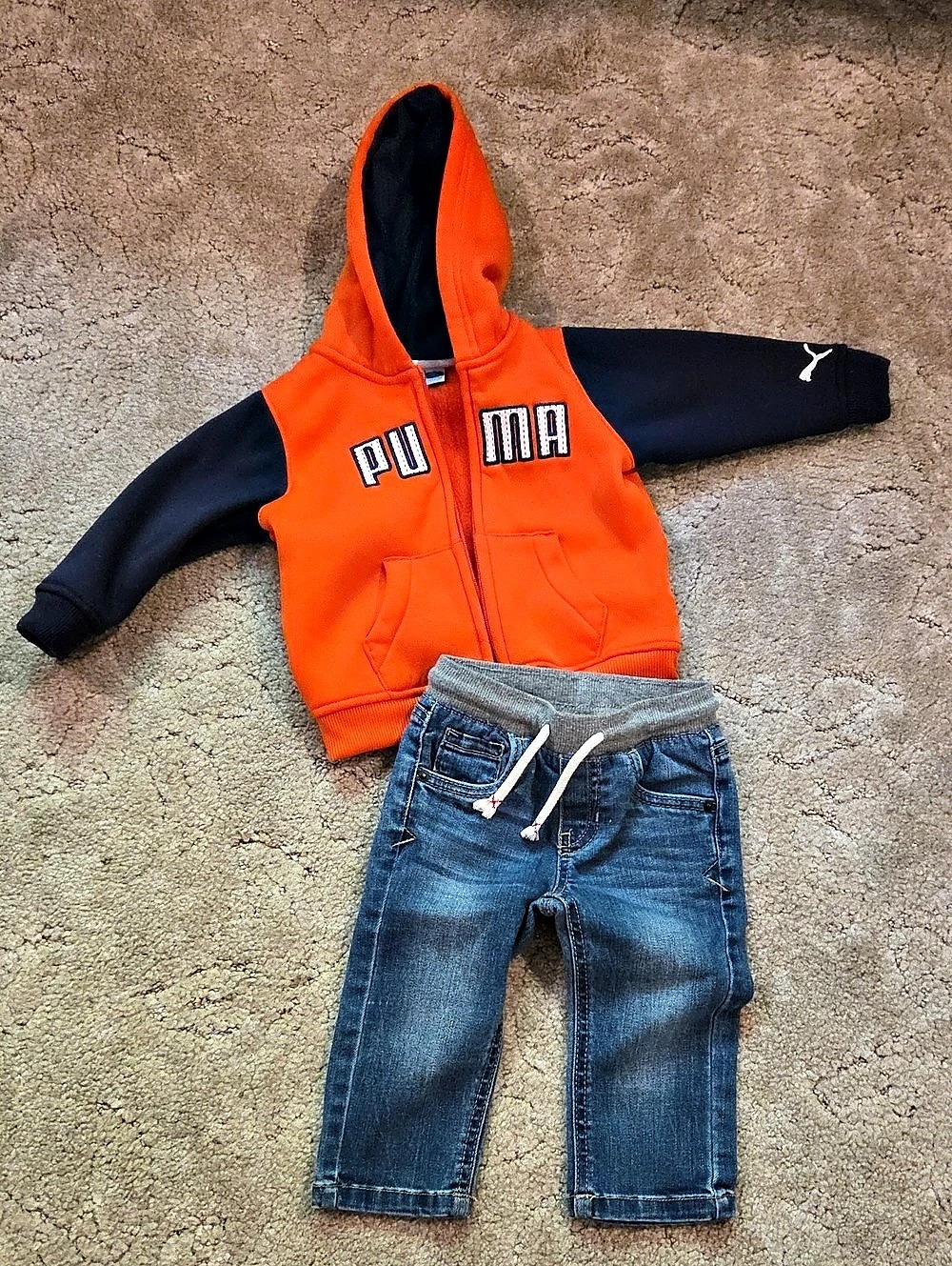 Puma Baby 12M Zip-up with Cat & Jack Jeans